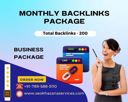 Business - Monthly Backlinks Package, SEO Khazana Services